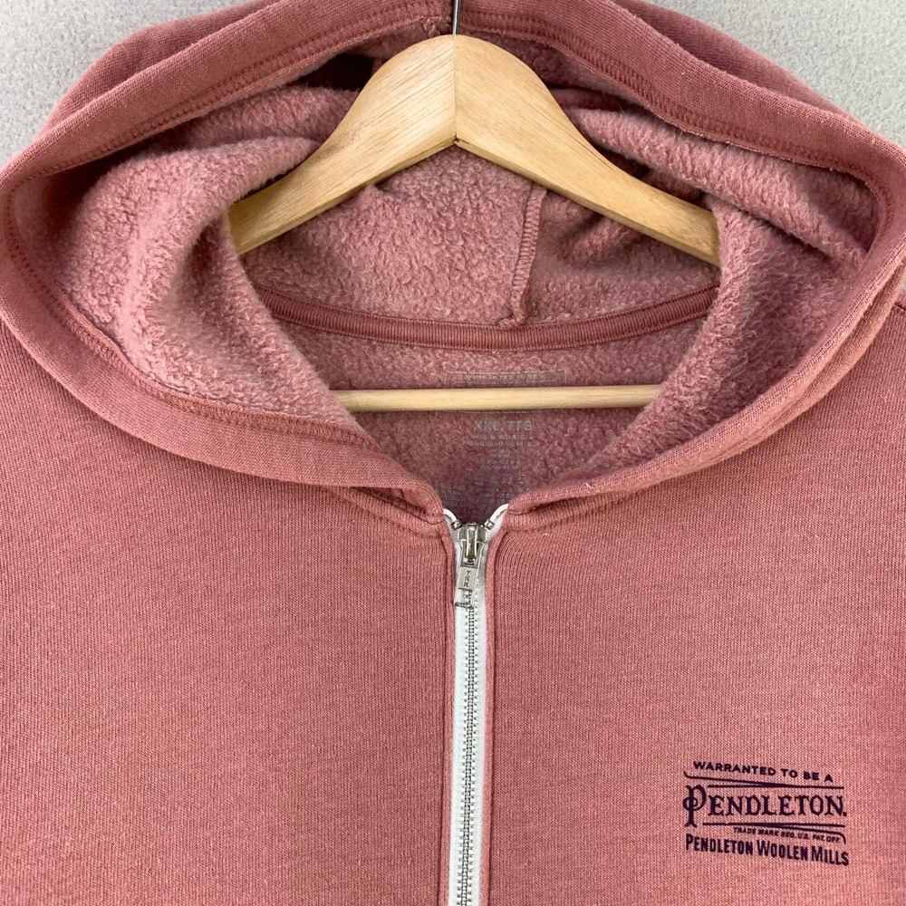 Pendleton Hoodie Women XXL Pink Full-Zip Southwestern Graphic Harding Fleece - Picture 3 of 8